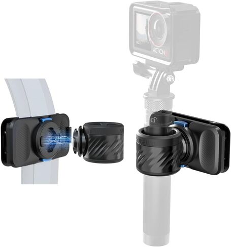 حامل عصا سيلفي مغناطيسي، حامل عصا سيلفي على ظهره قابل للتعديل 360 درجة متوافق مع Gopro 13/12/11/10، DJI Action 5 Pro/4/3، Insta360 X5/X4 والمزيد in Kuwait
