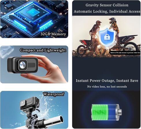 كاميرا قياس الدراجة النارية لـ Triumph Tiger 850 Sport ADV، ذاكرة 32 جيجابايت، مسجل قيادة بعدسة واسعة الزاوية 140 درجة مع رؤية ليلية عالية الدقة، كاميرا دراجة نارية تعمل بمنفذ USB، نمط قاعدة مرآة in Kuwait