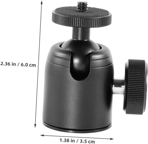 2pcs Metal Camera Tripod Ball Head Mount with Screw Rotating Swivel Ball Head for DSLR Projector Stand Compact and Versatile Photography Accessory in Saudi Arabia