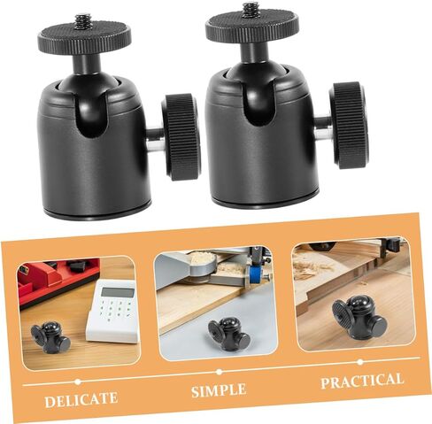 2pcs Metal Camera Tripod Ball Head Mount with Screw Rotating Swivel Ball Head for DSLR Projector Stand Compact and Versatile Photography Accessory in Saudi Arabia