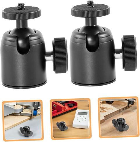 2pcs Metal Camera Tripod Ball Head Mount with Screw Rotating Swivel Ball Head for DSLR Projector Stand Compact and Versatile Photography Accessory in Saudi Arabia