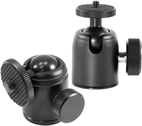 Gatuida 2pcs Metal Camera Ball Head Adapter Screw Tripod Mount Plate Rotating Compact Portable for DSLR Projectors Outdoor Photography Accessories in Saudi Arabia