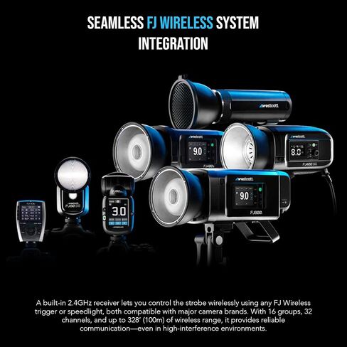 Westcott FJ400-SE Studio Strobe 400Ws Bundle with Flash Trigger, Adapter for E-Mount Cameras, Softbox, and Egg Crate Grid (4 Items) in Saudi Arabia