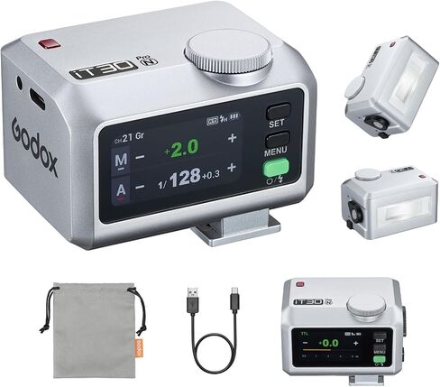 Godox Mini iT30Pro N iT30 Pro N مصباح يدوي Nikon TTL شاشة لمس لاسلكية مصباح يدوي محمول HSS 1/8000 ثانية متوافق مع الكاميرات بدون مرآة فلاش خارجي متوافق مع Nikon Silver in Saudi Arabia