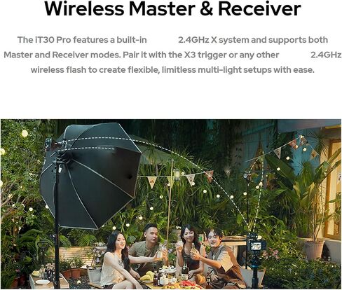 Godox Mini iT30Pro N iT30 Pro N مصباح يدوي Nikon TTL شاشة لمس لاسلكية مصباح يدوي محمول HSS 1/8000 ثانية متوافق مع الكاميرات بدون مرآة فلاش خارجي متوافق مع Nikon Silver in Saudi Arabia