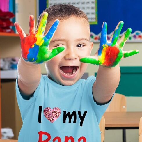 Toddler T-Shirt Dad I Love My Papa Dad Father's Day Daddy Cotton Papa Boy & Girl Clothes Heart Baby Funny Tee Lavender Design Only 3T in Saudi Arabia