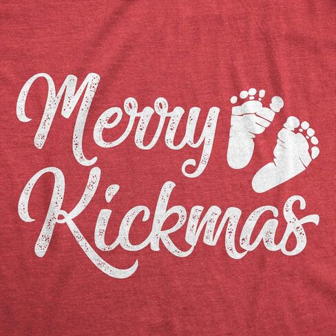 Maternity Merry Kickmas Pregnancy T Shirt Cute Christmas Tee in Saudi Arabia