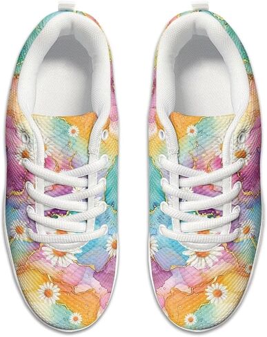 FOR U DESIGNS Vintage Floral Print Fitness Walking Sneaker Casual Women's Wedges Platform Shoes in Saudi Arabia
