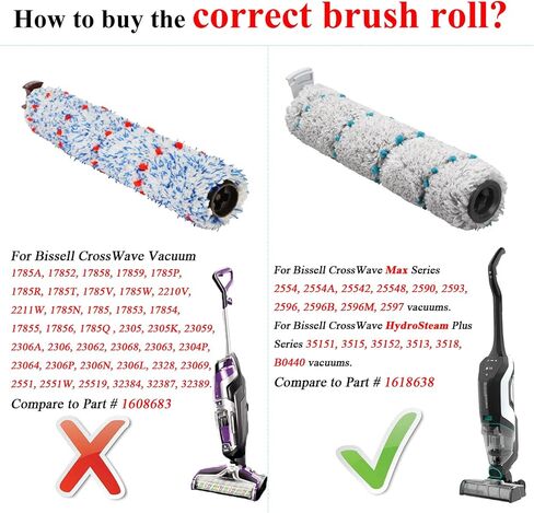 2787 2788 Multi-Surface Brush Roll and 1866 Filter Replacement Parts for Bissell CrossWave Max 2554 2590 2593 2596, for Bissell CrossWave HydroSteam 35151 35152 3513 3518 Vacuums in Saudi Arabia
