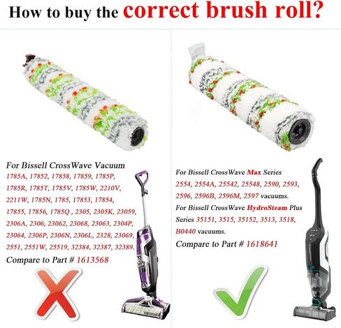 2787 2788 Multi-Surface Brush Roll and 1866 Filter Replacement Parts for Bissell CrossWave Max 2554 2590 2593 2596, for Bissell CrossWave HydroSteam 35151 35152 3513 3518 Vacuums in Saudi Arabia