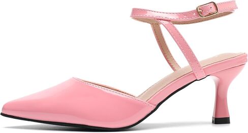 fereshte Women's Pointed Toe Ankle Strap Heels, Kitten Heel Pumps, Slingback Sandals in Saudi Arabia