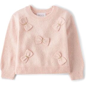 The Children's Place Baby-Girls and Toddler Long Sleeve Crew Neck Pullover Sweater in Kuwait