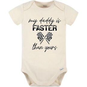 JGT Designs Racing Baby Onesie My Daddy Is Faster Than Yours Bodysuit Romper One Piece in Saudi Arabia
