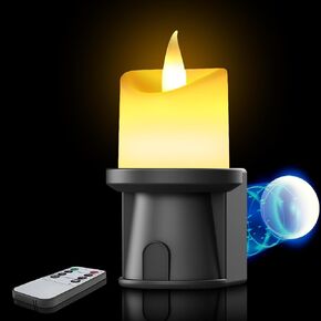 2 Pack Flameless Candles Nightlight With Flickering Flame, Battery Operated Candles Included Magnetic Attachment Easy For Placement, Realistic Candlelight For Home, Bathroom, Window Decor (Brown) in Saudi Arabia