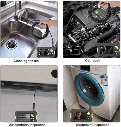 Endoscope Industrial Endoscope Camera 8 mm Waterproof Drain Snake Camera, 1080P HD 4.3" Digital Borescope Inspection Camera with Light, for Pipeline Repair,House Repair in Saudi Arabia