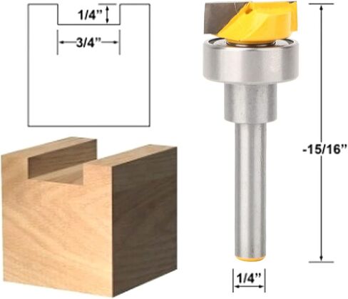Template Router Bit, 1/4 Shank Template Straight Router Bit Template Router Bit End Mill Trimming Router Bit Woodworking Tool, Wood Cutter Router Bit in Saudi Arabia