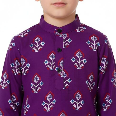 Chandrakala Kids Kurta dhoti مجموعة للبنين الهندي المطبوع العرقية المطبوعة (KK122-P) in Saudi Arabia