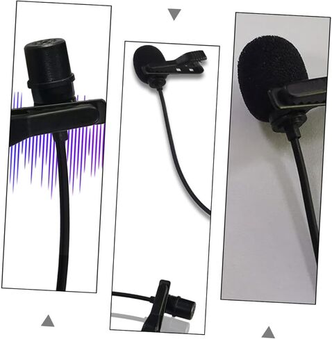 Professional Microphone Set Lavalier Mic Kit with Extension Cable Pu Carry Bag Windscreens and Adapter for Smartphones Tablets in Saudi Arabia