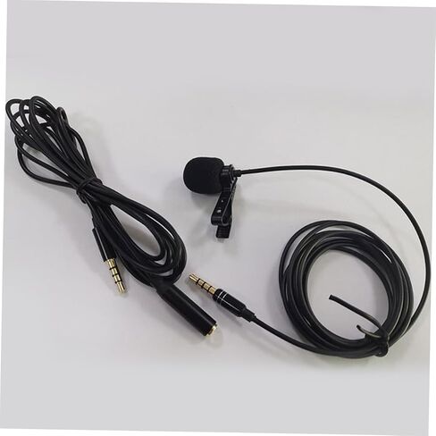 Professional Microphone Set Lavalier Mic Kit with Extension Cable Pu Carry Bag Windscreens and Adapter for Smartphones Tablets in Saudi Arabia