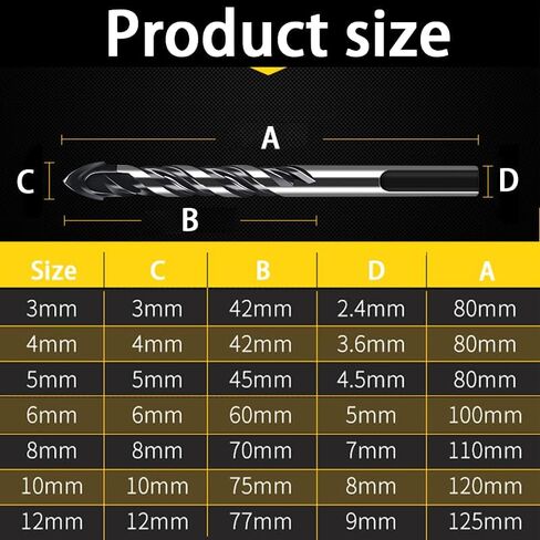 7PCS Carbide Drill Bits for Wood, Metal, and Plastic, Durable and Heat-Resistant, Ideal for DIY and Professional Use in Saudi Arabia