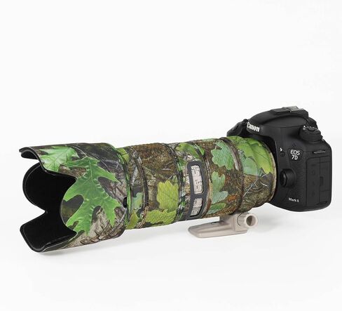 معطف مقاوم للماء لعدسة مطاردة الطيور من أجل سيجما 70-200 مم F2.8 DG OS HSM غطاء حماية للعدسة الرياضية المقاومة للمطر الإصدار IV (تمويه الورقة الخضراء) in Kuwait