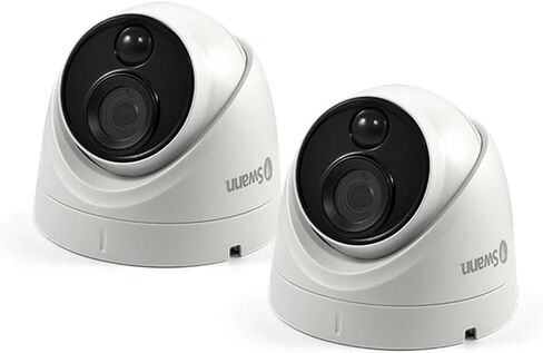 Swann 4K Ultra HD Dome Security Camera، استشعار حراري، عبوتان، أبيض (متجدد) in Kuwait