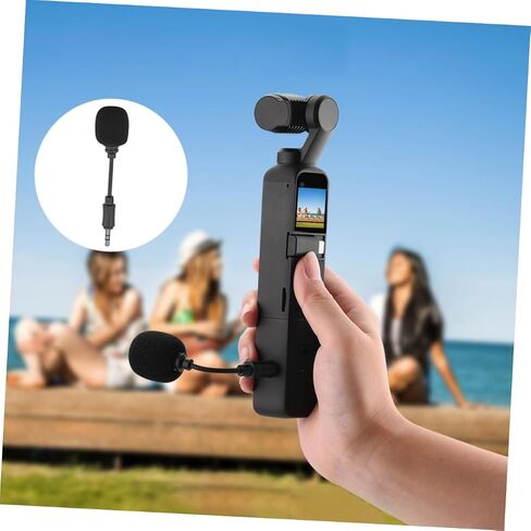 Mini Condenser Microphone for with Wind Cover Compact Vlogging Mic for Interviews Streaming and Video Lightweight and Design in Saudi Arabia
