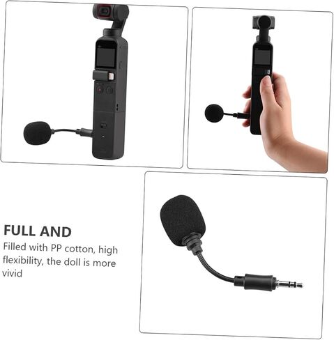 Mini Condenser Microphone for with Wind Cover Compact Vlogging Mic for Interviews Streaming and Video Lightweight and Design in Saudi Arabia