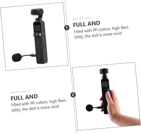 Mini Condenser Microphone for with Wind Cover Compact Vlogging Mic for Interviews Streaming and Video Lightweight and Design in Saudi Arabia