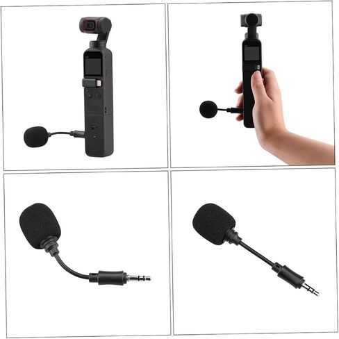 Mini Condenser Microphone for with Wind Cover Compact Vlogging Mic for Interviews Streaming and Video Lightweight and Design in Saudi Arabia