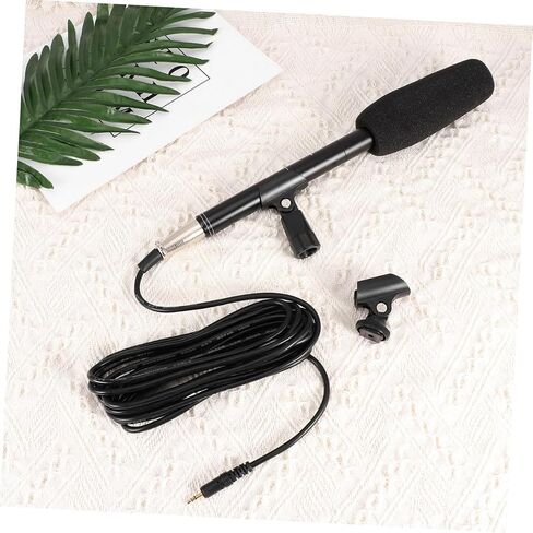 1set Portable Interview Microphone for Camera and Smartphone Outdoor Live Streaming Microphone Shock Absorption and Noise Reduction for Recording and Photography in Saudi Arabia