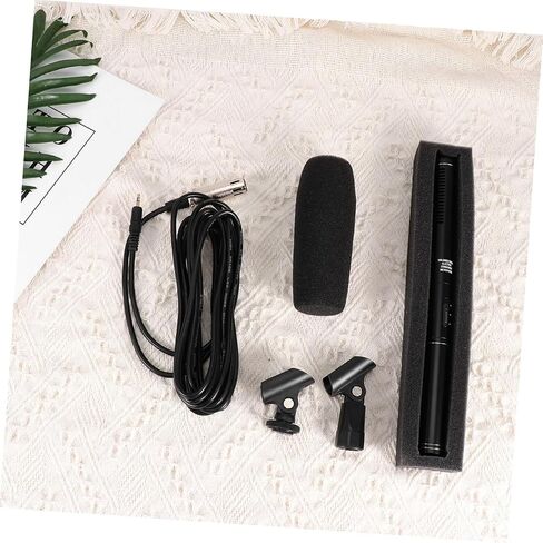 1set Portable Interview Microphone for Camera and Smartphone Outdoor Live Streaming Microphone Shock Absorption and Noise Reduction for Recording and Photography in Saudi Arabia
