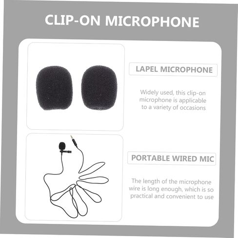 1set Clip Lavalier Microphone for Interviews Portable Wired Noise Reduction for Recording Compatible Smartphones and Cameras in Saudi Arabia