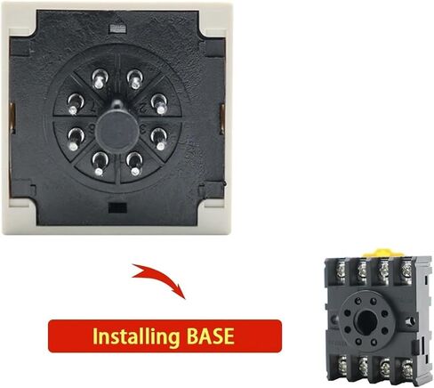 سلسلة DC AC 24V 220V 240V 380V مرحل الوقت الرقمي الذكي القابل للبرمجة بدقة 0.01S-99990h مع قاعدة المقبس (GE48S-2Z 24-240V) in Saudi Arabia