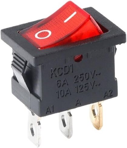5 قطع KCD1 الروك التبديل أسود أبيض أحمر أخضر LED 2/3/4/6 دبوس 2 والعتاد 3 والعتاد على قبالة على 10A 6A دبابيس مستقيمة دبابيس منحنية KCD1-101 (أخضر LED 4P 2Gear) in Saudi Arabia