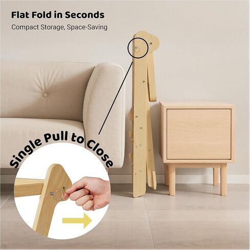 مساعد مقعد المطبخ للأطفال الصغار القابل للطي من COSYLAND - برج واقف للأطفال بارتفاع قابل للتعديل مع شبكة وأقدام آمنة، برج خطوات التعلم الخشبي الحائز على جائزة للأطفال الذين تتراوح أعمارهم بين 18 شهرًا و6 سنوات، طبيعي in Kuwait