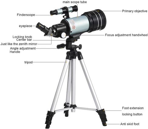 Monoculars for Adults High Power, Astronomical Telescope for Kids Adults, Beginners Professional telescopes, 70mm Aperture Astronomical Refractor Travel Telescope with Tripod Binoculars in Saudi Arabia