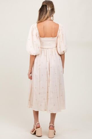 PinkBlush Floral Maternity Midi Dress in Saudi Arabia