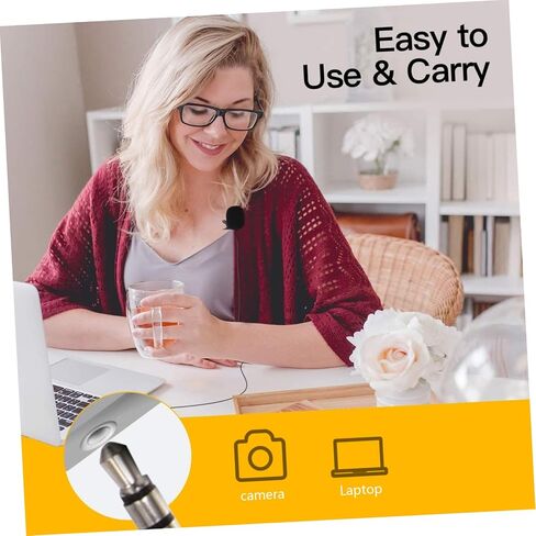 5pcs Clip Phone Microphones for Recording Professional Lavalier Mics for Video Chat Teaching Interviews Compatible Laptops Smartphones Design Black in Saudi Arabia