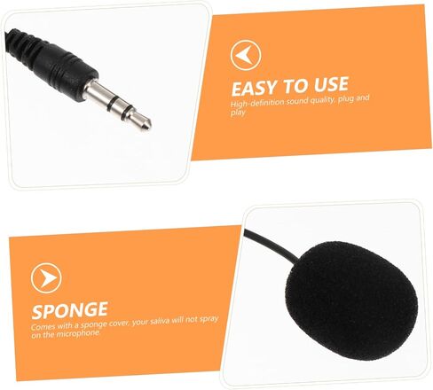 5pcs Clip Phone Microphones for Recording Professional Lavalier Mics for Video Chat Teaching Interviews Compatible Laptops Smartphones Design Black in Saudi Arabia