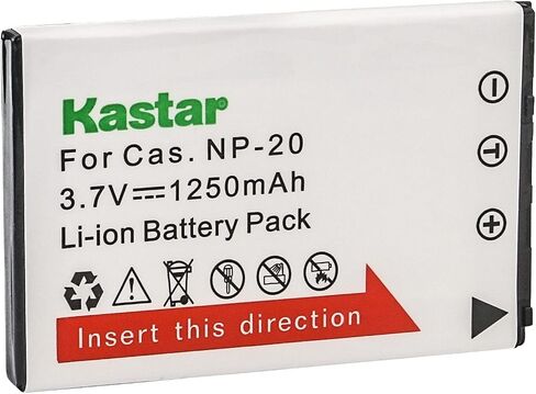 بطارية بديلة CNP-20 من Kastar لكاميرا Casio Exilim EX-Z60، Exilim EX-Z65، Exilim EX-Z70، Exilim EX-Z75، Exilim EX-Z77، Exilim EX-M1، Exilim EX-M2، Exilim EX-M20 in Saudi Arabia