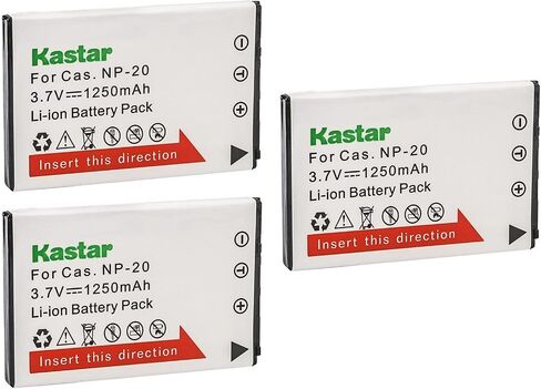 Kastar 2-Pack Battery CNP-20 Replacement for Casio Exilim EX-Z60, Exilim EX-Z65, Exilim EX-Z70, Exilim EX-Z75, Exilim EX-Z77, Exilim EX-M1, Exilim EX-M2, Exilim EX-M20 Camera in Kuwait