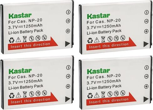 Kastar 2-Pack Battery CNP-20 Replacement for Casio Exilim EX-Z60, Exilim EX-Z65, Exilim EX-Z70, Exilim EX-Z75, Exilim EX-Z77, Exilim EX-M1, Exilim EX-M2, Exilim EX-M20 Camera in Kuwait