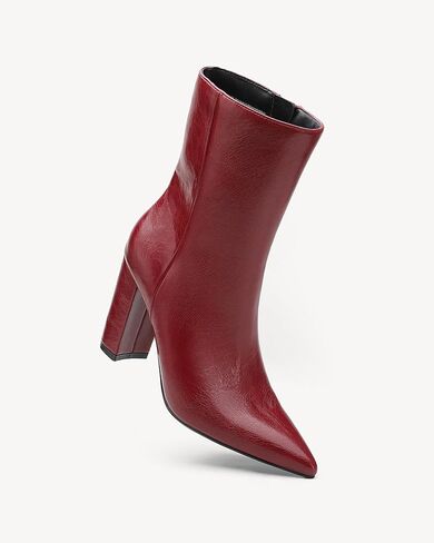 NEWBELLA Women's British Style Ankle Boots - Fashionable Vegan Leather Short Boots, Versatile Chunky Heel Booties for Everyday Wear in Saudi Arabia