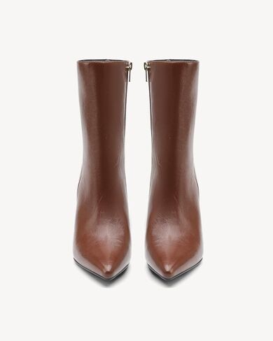 NEWBELLA Women's British Style Ankle Boots - Fashionable Vegan Leather Short Boots, Versatile Chunky Heel Booties for Everyday Wear in Saudi Arabia