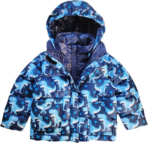 ONE KID Vegan Allergy-Friendly Jacket | Car Seat Safe, Crash Tested, Quick In & Out | Unisex Winter Coat for Ages 6 Months to 8 Years (US, Age, 2 Years, Navy/Raptor) in Saudi Arabia