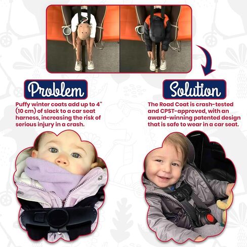ONE KID Vegan Allergy-Friendly Jacket | Car Seat Safe, Crash Tested, Quick In & Out | Unisex Winter Coat for Ages 6 Months to 8 Years (US, Age, 2 Years, Navy/Raptor) in Saudi Arabia