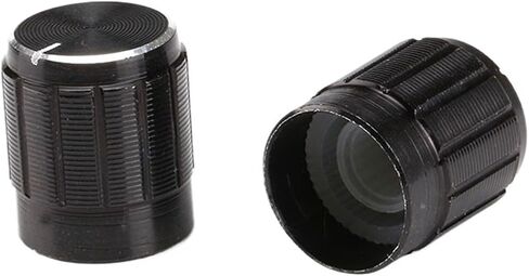 10Pcs Professional Potentiometer Knob 15 * 16.5mm Rotary Switch Volume Adjustment Hat Switch Caps Sliver Black Gold Aluminum Alloy(One Size) in Saudi Arabia