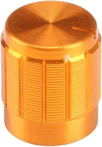 10Pcs Professional Potentiometer Knob 15 * 16.5mm Rotary Switch Volume Adjustment Hat Switch Caps Sliver Black Gold Aluminum Alloy(One Size) in Saudi Arabia