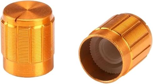 10Pcs Professional Potentiometer Knob 15 * 16.5mm Rotary Switch Volume Adjustment Hat Switch Caps Sliver Black Gold Aluminum Alloy(One Size) in Saudi Arabia